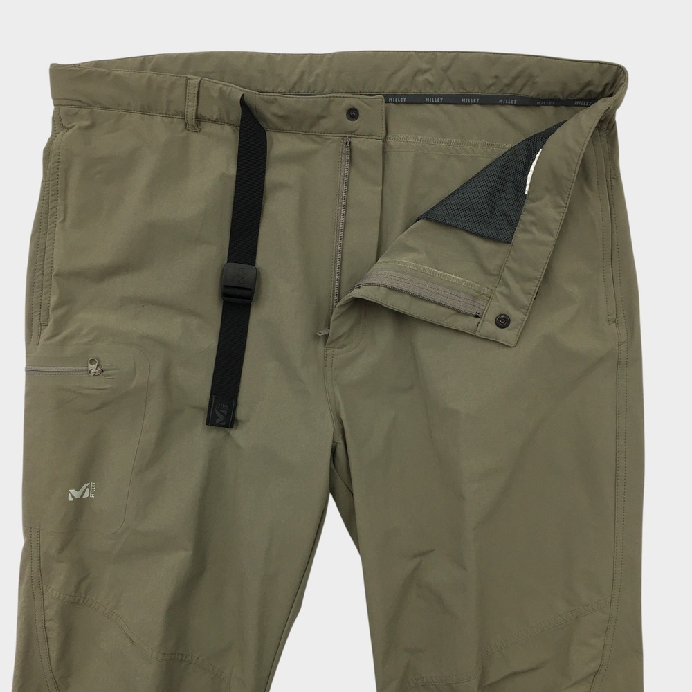 Millet Drynamic Mens XXL Olive Hiking Outdoor Technical Pants Belted Hemmed